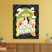 好くなる | グッドビベス&グルーヴィ感じカスタム キャンバスプリント (インサイチュ (リビング))