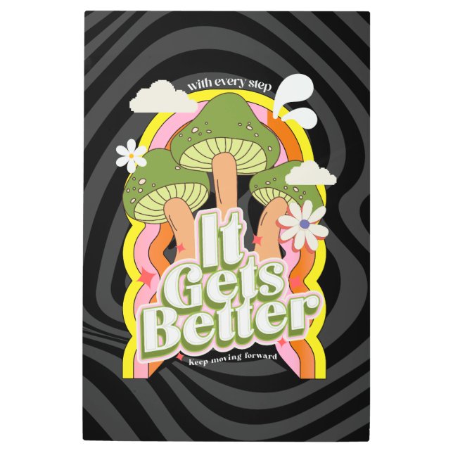 好くなる | グッドビベス&グルーヴィ感じカスタム メタルプリント (正面)