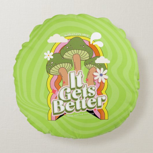 好くなる | グッドビベス&グルーヴィ感じカスタム ラウンドクッション (正面)