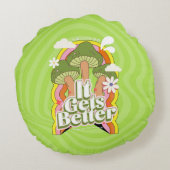 好くなる | グッドビベス&グルーヴィ感じカスタム ラウンドクッション (裏面)