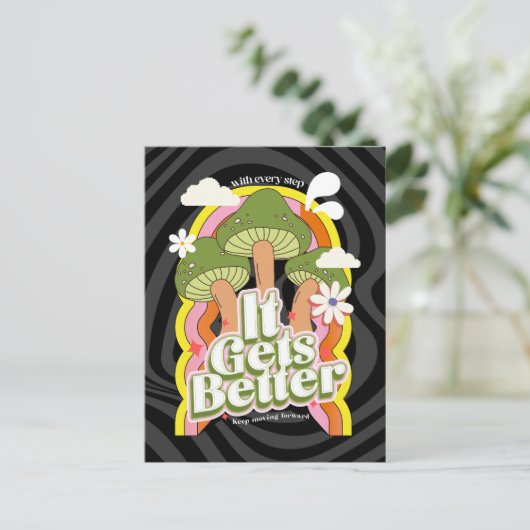 好くなる | グッドビベス&レトログルーヴィ感じ シーズンポストカード (スタンド正面)