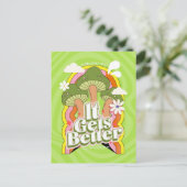 好くなる | グッドビベス&レトログルーヴィ感じ ポストカード (スタンド正面)