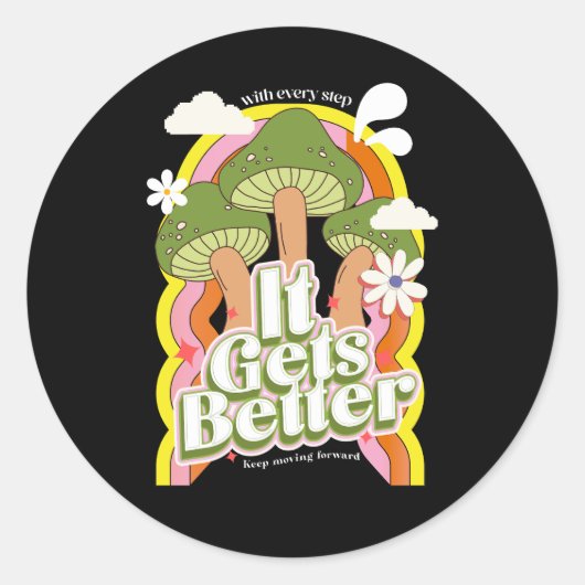 好くなる | グッドビベス&レトログルーヴィ感じ ラウンドシール (正面)