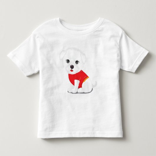 好ましい小犬、purp トドラーTシャツ (正面)