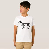 好ましい小犬、purp、犬 tシャツ (正面フル)