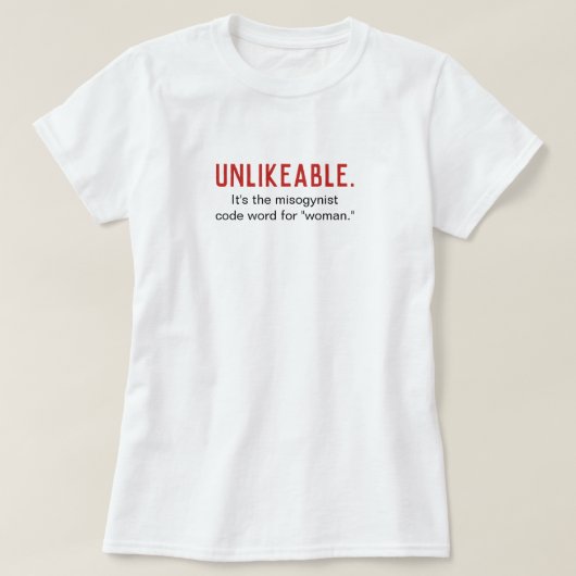 好ましくない女性フェミニストアンチ – ミソギー Tシャツ (デザイン正面)