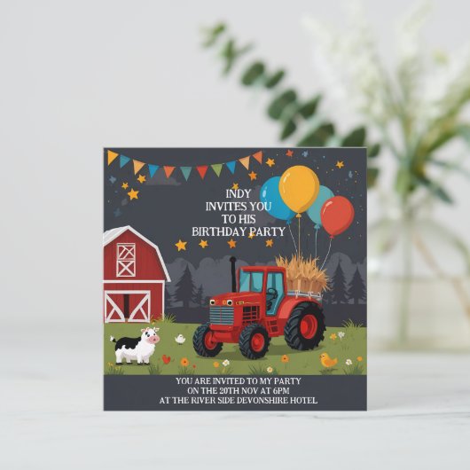 好みに合わせてカスタマイズできるパーティの招待状 セーブザデート (スタンド正面)