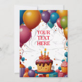 好みに合わせてカスタマイズできるパーティの招待状 招待状 (裏面)