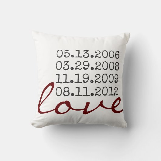 好みは装飾用クッションに日付を記入します クッション (正面)