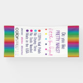 好みますかわいらしいネイルをして下さい-通りの旗を着色して下さい 横断幕 (横)