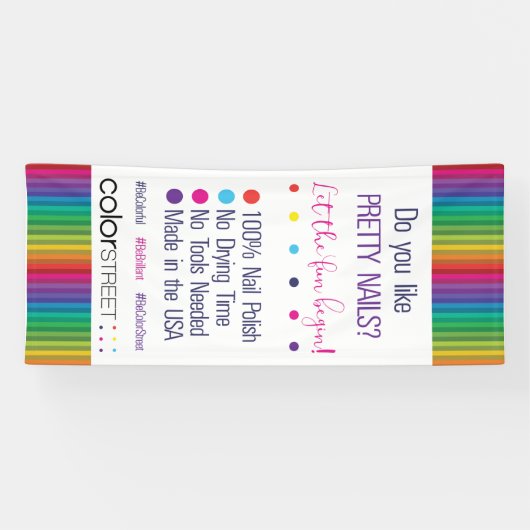 好みますかわいらしいネイルをして下さい-通りの旗を着色して下さい 横断幕 (横)