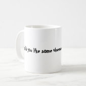 好みますそのすすり泣きを用いるチーズをか。 コーヒーマグカップ (正面左)