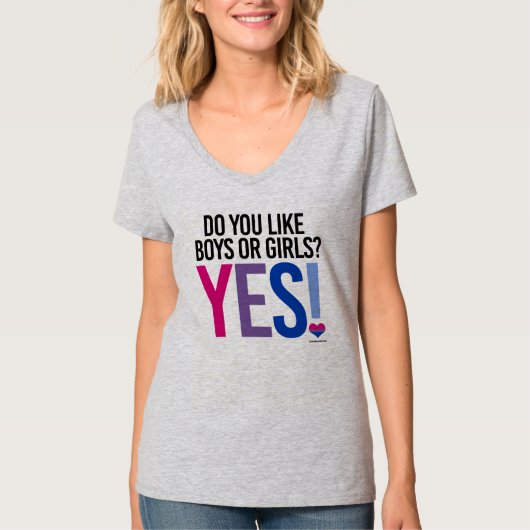 好みます男の子か女の子- LGBTのデザイン-を.pngして下さい Tシャツ (正面)