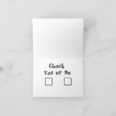 好みます私をか。 Yesをまたはいいえカード確かめて下さい + 封筒 シーズンカード (内部)