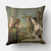 好み、c.1744-47 (キャンバスの油)の感覚(見て下さい クッション (裏面)