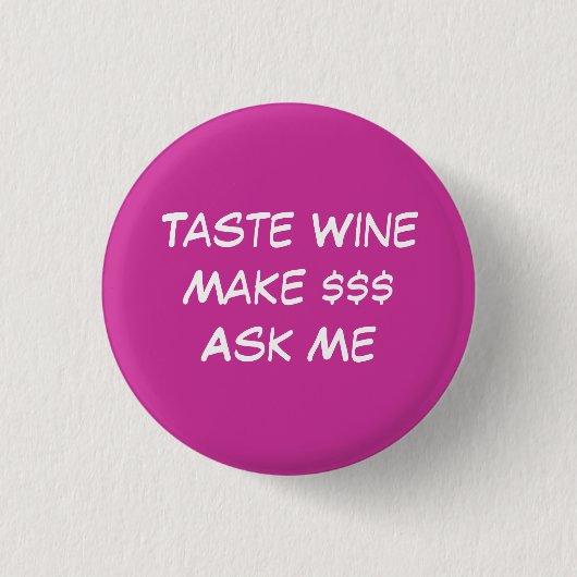 好みWineMake Ask私 缶バッジ (正面)