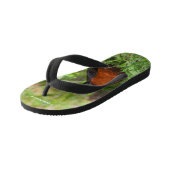 好奇なアメリカコウテイの歌鳥 キッズビーチサンダル (アングル)