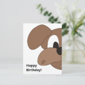 好奇な犬の誕生日おめでとう ポストカード (スタンド正面)