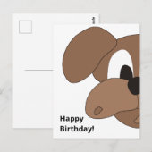 好奇な犬の誕生日おめでとう ポストカード (正面/裏面)