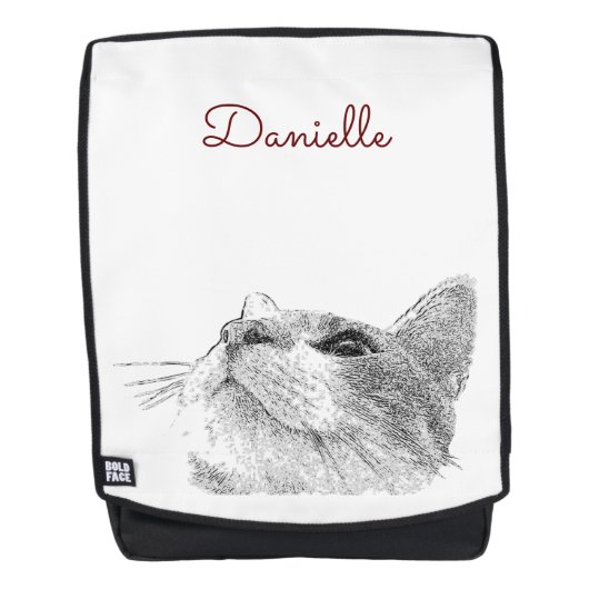 好奇な猫のリュックサック バックパック (正面)