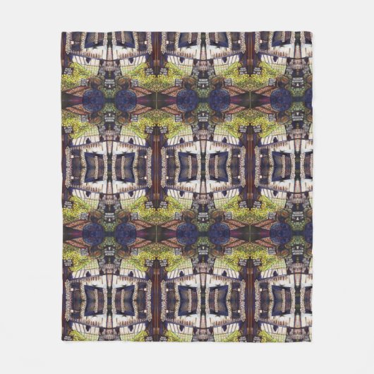 好奇の側面 フリースブランケット (正面)