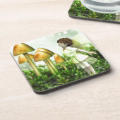 好奇の妖精 - 妖精とキノコ コースター (左側)