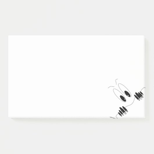 好奇心おもしろいに満ちた目でメモをポストする ポストイット (正面)