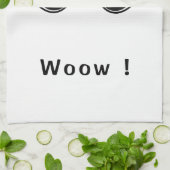 好奇心おもしろいに満ちた目よくはしゃぐ付きキッチンタオル キッチンタオル (折り畳み)