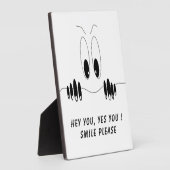 好奇心おもしろいの目 – スマイル – テキスト/写真の追加 フォトプラーク (側面)