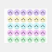 好奇心おもしろいアイステッカースマイル-カスタム文字 ラベル (シート)