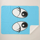 好奇心おもしろいアイズシェルパブランケット – Choose Color シェルパブランケット (正面(横))
