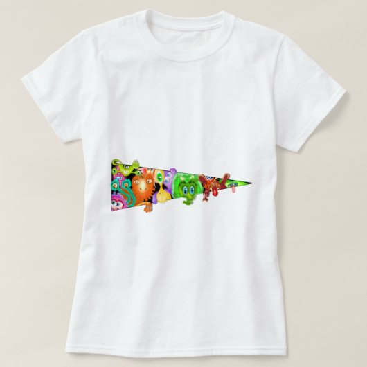 好奇心おもしろいエイリアンTシャツ Tシャツ (デザイン正面)