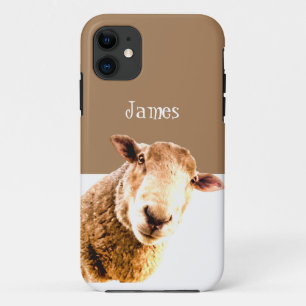 好奇心おもしろいシープファーム動物ノベルティアート iPhone 11 ケース