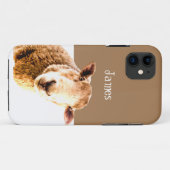 好奇心おもしろいシープファーム動物ノベルティアート Case-Mate iPhoneケース (裏面(横))