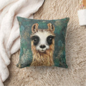 好奇心おもしろい的なラマとの装飾用クッション クッション (ブランケット)