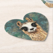 好奇心おもしろい的なラマを持つ紙コースター ペーパーコースター (アングル)