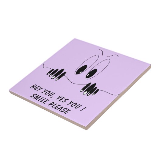 好奇心おもしろい眼付きセラミックタイル – スマイル タイル (側面)