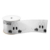 好奇心おもしろい眼付きリボン – スマイル サテンリボン (リール)