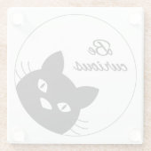 好奇心が強いがあって下さい ガラスコースター (裏面)