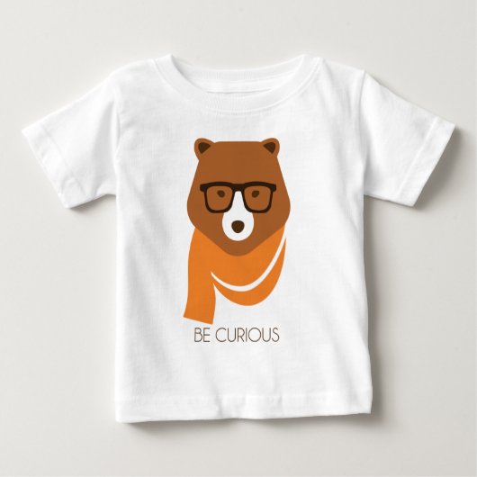 好奇心が強いくま ベビーTシャツ (正面)