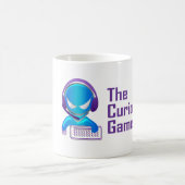 好奇心が強いゲーマーのマグ コーヒーマグカップ (中央)