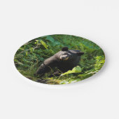 好奇心が強いツキノワグマ ペーパープレート (アングル)