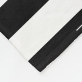 好奇心が強いバニー|は黒い|及び白を縞で飾ります フリースブランケット (角)