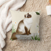 好奇心が強いヒマラヤ子猫の枕 クッション (ブランケット)