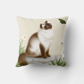 好奇心が強いヒマラヤ子猫の枕 クッション (裏面)