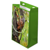 好奇心が強いリスのギフトバッグ スモールペーパーバッグ (裏面アングル)