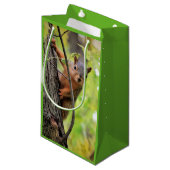 好奇心が強いリスのギフトバッグ スモールペーパーバッグ (正面アングル)