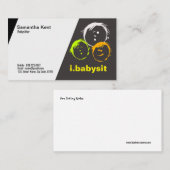 好奇心が強い子供の顔のベビーシッターの名刺 名刺 (正面/裏面)