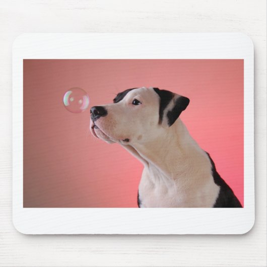 好奇心が強い子犬 マウスパッド (正面)