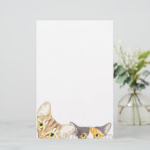 好奇心が強い猫の文房具 便箋 (スタンド正面)